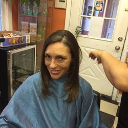 Maria's Hair Salon - Maria working on hair