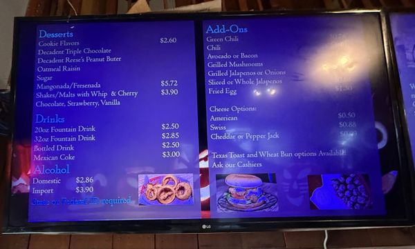Menu photo 1 Texas Hamburger Company San Antonio, TX