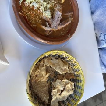 Cenaduria Elvira - Pozole with tostadas hechas de raspadas - Mexican Near Me - Oakland, California Cenaduria Elvira - Pozole with tostadas hechas de raspadas - Mexican Near Me - Oakland, California