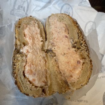 Utopia Bagels - Everything bagel with lox spread - Bagels Near Me - New York, New York Utopia Bagels - Everything bagel with lox spread - Bagels Near Me - New York, New York