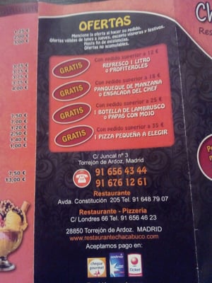 Menu photo 2 Chacabuco I Torrejón de Ardoz, M Menu photo 2 Chacabuco I Torrejón de Ardoz, M