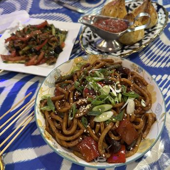 Silkroad Uzbek Cuisine - Spicy fried Lagman - Uzbek Near Me - Cary, North Carolina