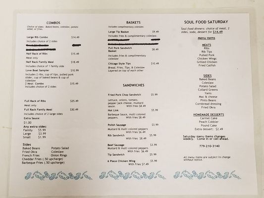 Menu photo 2 Ricks Ribs Loves Park, IL Menu photo 2 Ricks Ribs Loves Park, IL