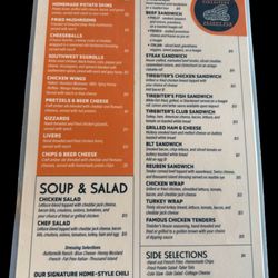 Tirebiters Peanut Pub - New menu