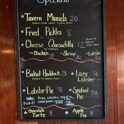 Specials menu