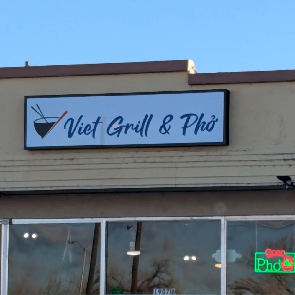 Viet Grill and Pho - Viet Grill & Pho restaurant sign - Vietnamese Near Me - Farmington, New Mexico Viet Grill and Pho - Viet Grill & Pho restaurant sign - Vietnamese Near Me - Farmington, New Mexico