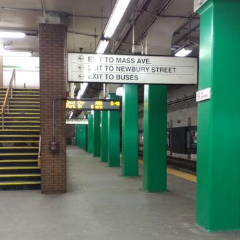 MBTA - Hynes Convention Center - Platform level of Hynes MBTA Station - Public Transportation Near Me - Boston, Massachusetts