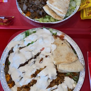 The Halal Guys - Beef and Chicken plate - Middle Eastern Near Me - Long Beach, California The Halal Guys - Beef and Chicken plate - Middle Eastern Near Me - Long Beach, California