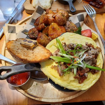 Kitchen Story - Piggy souffle. Very good, but a little salty. No dairy! Potatoes were excellent. - Breakfast & Brunch Near Me - Oakland, California