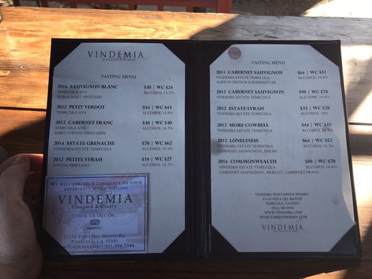 Menu photo 3 Vindemia Estate Winery Temecula, CA