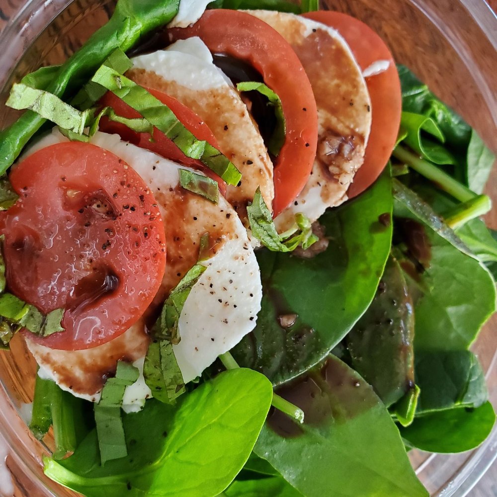 Your Pie Pizza - Caprese Side Salad with Balsamic Vinaigrette - Pizza Near Me - Brandon, Florida Your Pie Pizza - Caprese Side Salad with Balsamic Vinaigrette - Pizza Near Me - Brandon, Florida