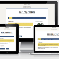 Lireo Designs - Redesign of Copi Properties, a student apartment and house rental company in Ann Arbor, Michigan