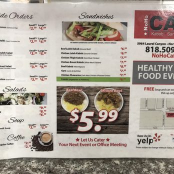 NoHo Cafe - Secondary Menu - Mediterranean Near Me - North Hollywood, California NoHo Cafe - Secondary Menu - Mediterranean Near Me - North Hollywood, California