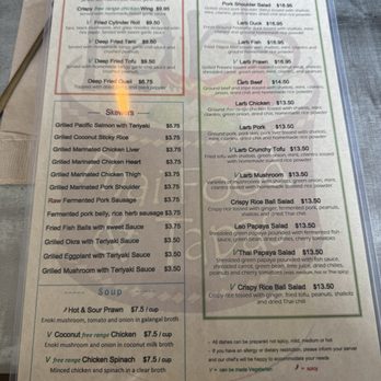 Larb Thai Food & Tapas - Menu - Thai Near Me - El Cerrito, California