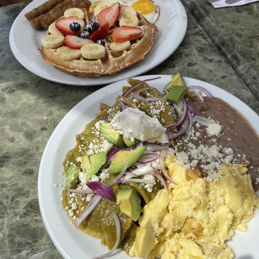 Ocean View Café - CHILAQUILES Ultimate Breakfast Combo - Breakfast & Brunch Near Me - Manhattan Beach, California