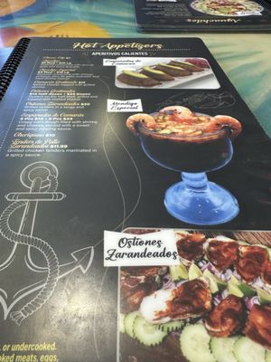 Menu photo 2 Mariscos El Barco Manassas, VA