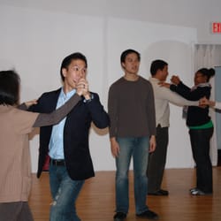 Ballroom Philadelphia - Vuthy demonstrating a Foxtrot step.