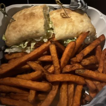 Model T Pub & Eatery - BLT sub sweet potato fries - American Near Me - Hoodsport, Washington Model T Pub & Eatery - BLT sub sweet potato fries - American Near Me - Hoodsport, Washington