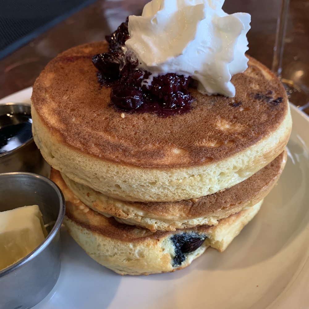 Otto's - lemon - blueberry buttermilk pancakes with berry compote and whipped cream - Breakfast & Brunch Near Me - Covington, Kentucky Otto's - lemon - blueberry buttermilk pancakes with berry compote and whipped cream - Breakfast & Brunch Near Me - Covington, Kentucky