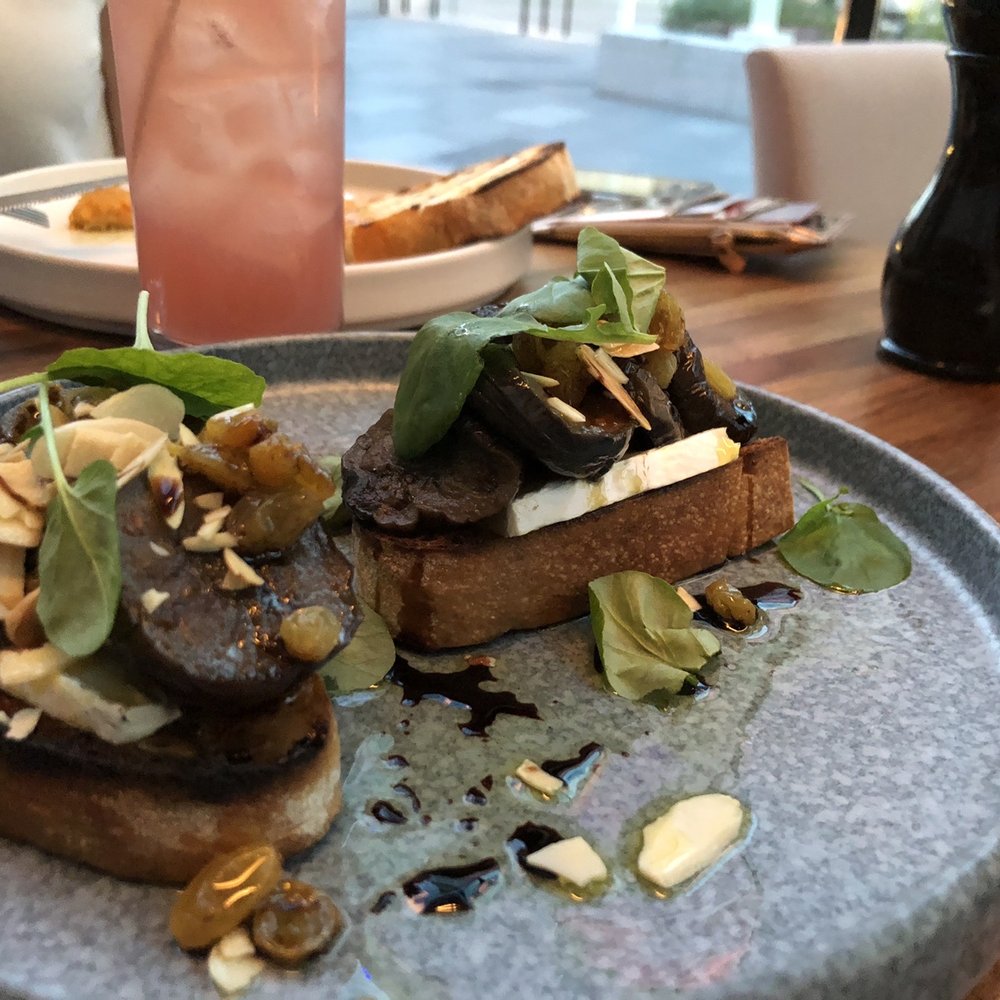 Sloane's Corner - Japanese eggplant bruschetta - New American Near Me - Dallas, Texas Sloane's Corner - Japanese eggplant bruschetta - New American Near Me - Dallas, Texas