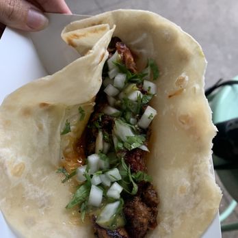 Asador - Brisket taco. That is my bite mark. - Tacos Near Me - Austin, Texas
