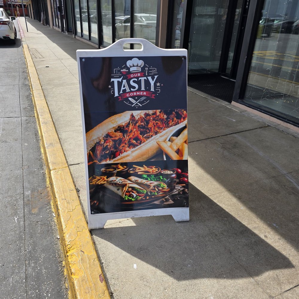 Our Tasty Corner - Outside sign - Fast Food Near Me - Los Angeles, California Our Tasty Corner - Outside sign - Fast Food Near Me - Los Angeles, California