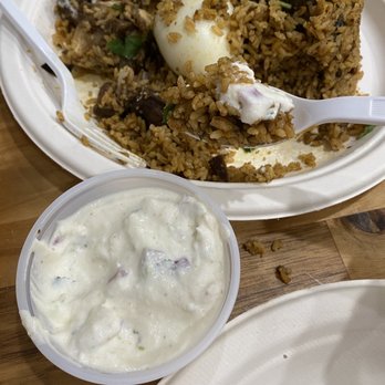 Dosalicious - Thalapakatti Mutton Biryani with a hidden egg inside - Indian Near Me - Corona, California Dosalicious - Thalapakatti Mutton Biryani with a hidden egg inside - Indian Near Me - Corona, California