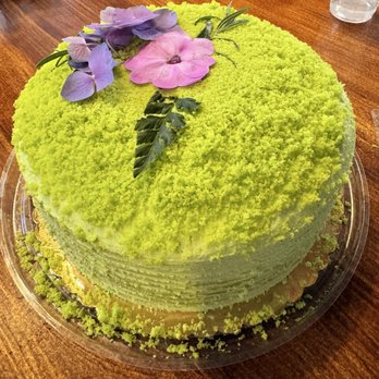 Sweet Creations by Mina - Coconut Pandan Cream Pie Crepe Cake ($80) - Caterers Near Me - Panorama City, California Sweet Creations by Mina - Coconut Pandan Cream Pie Crepe Cake ($80) - Caterers Near Me - Panorama City, California