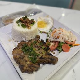 Grilled Pork Rice Plate Grilled Pork Rice Plate