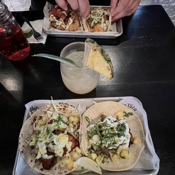 Dirty Taco and Tequila - Patchogue - Jamaican jerk and blackened salmon taco. Asian pear vodka drink. - Tacos Near Me - Patchogue, New York