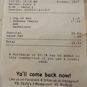 Stuffy's II - They call coffee MUD - Breakfast & Brunch Near Me - Longview, Washington