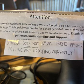 The Rusted Spoon - This is their attempt to show you that prices on the menu are different. - Breakfast & Brunch Near Me - Ogden, Utah The Rusted Spoon - This is their attempt to show you that prices on the menu are different. - Breakfast & Brunch Near Me - Ogden, Utah