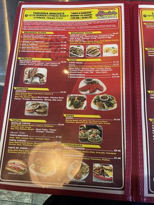 Menu photo 1 Taqueria Mincho’s Cypress, TX Menu photo 1 Taqueria Mincho’s Cypress, TX