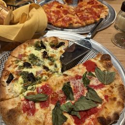 Far: Personal Pepperoni Pizza | Near: Half Fig & Goat Cheese w/ Prosciutto; Half Margherita Pizza. Delicious!!! Far: Personal Pepperoni Pizza | Near: Half Fig & Goat Cheese w/ Prosciutto; Half Margherita Pizza. Delicious!!!