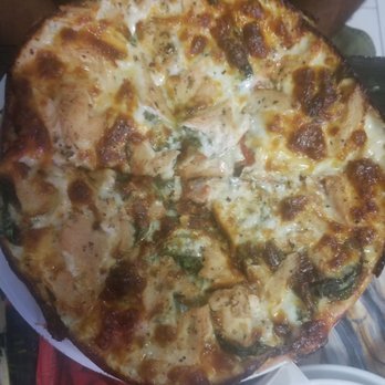 Matthew's Pizza - Spinach pizza with chicken added - Pizza Near Me - Baltimore, Maryland
