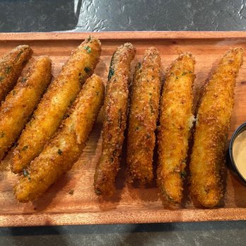 Bankhead Brewpub - Fried pickles with spicy aioli. Very good. Not greasy. - Brewpubs Near Me - Fort Worth, Texas Bankhead Brewpub - Fried pickles with spicy aioli. Very good. Not greasy. - Brewpubs Near Me - Fort Worth, Texas