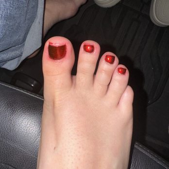 ExceptioNails - This is shellac with chrome... why is it messy? - Nail Salons Near Me - Universal City, Texas ExceptioNails - This is shellac with chrome... why is it messy? - Nail Salons Near Me - Universal City, Texas