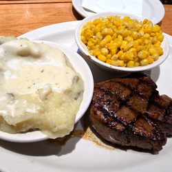 Texas Roadhouse - Dallas Filet mashed Taters, and corn