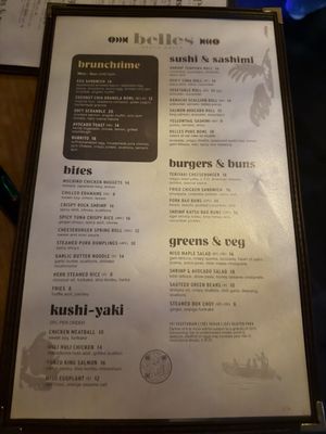 Menu photo 1 Belles Beach House Venice, CA