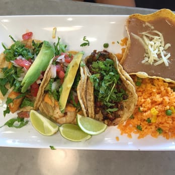 Taco Maya - 3 Tacos Plate (chilango, shrimp, mahi mahi) - Mexican Near Me - Niles, Illinois
