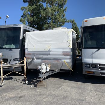 Simi Center - 10/29/21 It sat like this for over a month. But they did start some of the interior work - RV Repair Near Me - Simi Valley, California Simi Center - 10/29/21 It sat like this for over a month. But they did start some of the interior work - RV Repair Near Me - Simi Valley, California