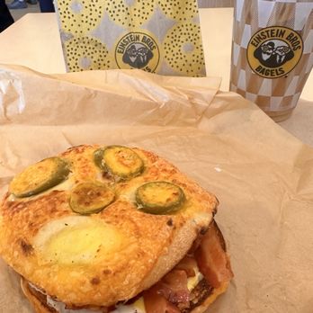 Einstein Bros. Bagels - $8 meal deal /bacon/1 egg/ cheese/jalapeno bagel - Breakfast & Brunch Near Me - Temecula, California