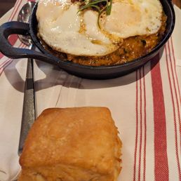Short rib hash and biscuit. Short rib hash and biscuit.