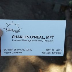 Charles O'neal, MA, DMin, MFT - Business card (duh)