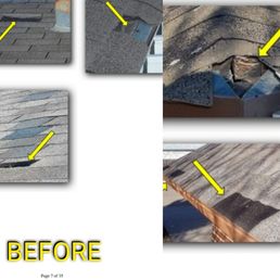 Bad torn shingles Bad torn shingles