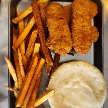Chuck’s Bar and Grill - Fried Steak fingers with gravy and fresh fries. - Burgers Near Me - Bulverde, Texas Chuck’s Bar and Grill - Fried Steak fingers with gravy and fresh fries. - Burgers Near Me - Bulverde, Texas