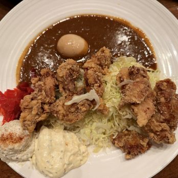 Curry Hyuga - Karaage curry with soft boiled egg - Japanese Curry Near Me - Burlingame, California Curry Hyuga - Karaage curry with soft boiled egg - Japanese Curry Near Me - Burlingame, California