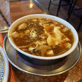 Cathay Center - Hot and sour soup with wontons - Chinese Near Me - Weymouth, Massachusetts