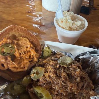 Hunter's Bar-B-Q - Dynomike special and vinegar slaw - Barbeque Near Me - Albany, Kentucky Hunter's Bar-B-Q - Dynomike special and vinegar slaw - Barbeque Near Me - Albany, Kentucky