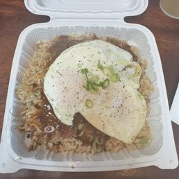 Corned Beef Loco Moco with fried rice